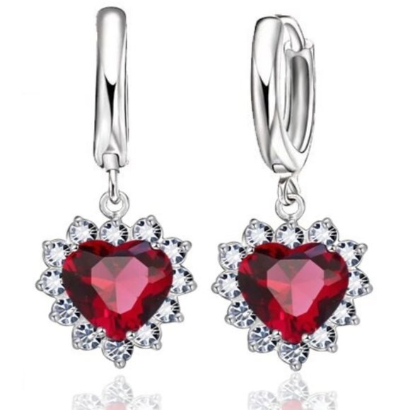 Jewelry - Heart Earrings 925 Sterling Silver